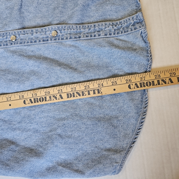 Levi's vintage women/men shirt, L pearl buttons light stone wash western rodeo - Picture 10 of 12